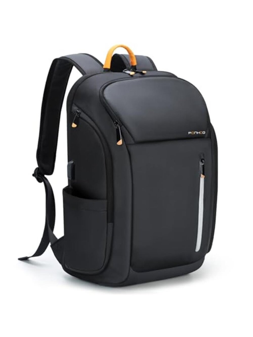 17 Inch Laptop Backpack Men Business Travel USB Charging Water Resistant Black
